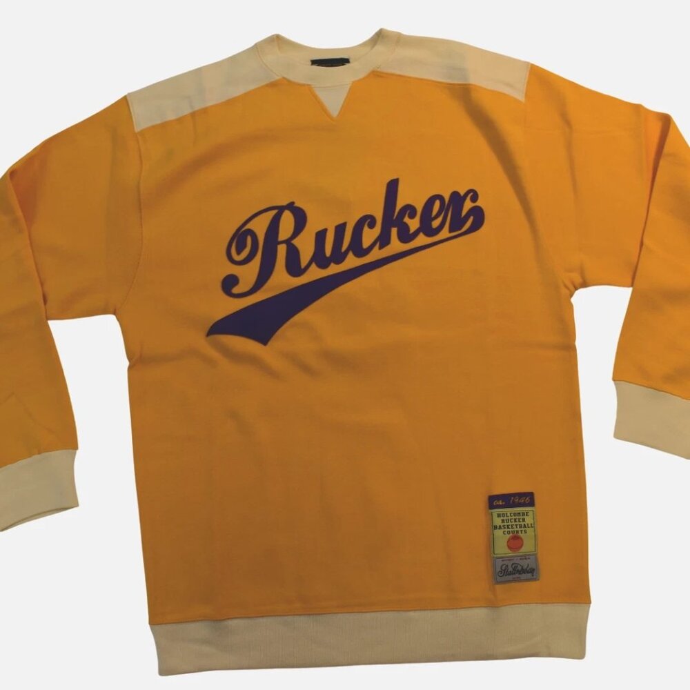 Stall & Dean Mens Rucker Basketball Yellow #13 Sweater New 3XL